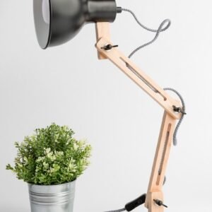 black and white cantilever desk lamp